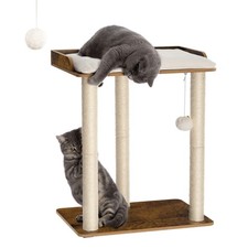 26.7in Large Cat Tree Tower Condo, Cat Scratch Posts for Indoor Cats, Big Plate,