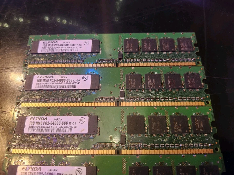Elpida 1GB DDR2-800 Computer RAM Memory Lot EBE10UE8ACWA-8G-E PC2-6400U-666  - Image 2 of 4