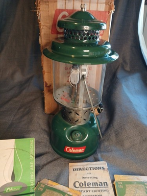 #ad #ad 1960 Coleman 220 E Double Mantle Big Hat Lantern THE SUNSHINE of THE NIGHT $56.00