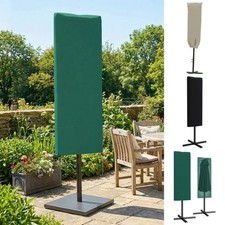 Garden Parasol Cover for 2-4.6m Outdoor Umbrella UV Protector with Rod, Zipper