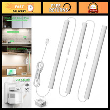 Dimmable Under Cabinet Lighting, 3pcs 12" Cold White LED Strip Lights, USB Linka