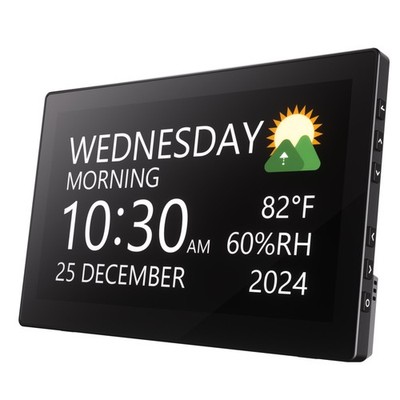 Digital Clock, Large Display Calendar Clock with 12 Themes, 20 Alarms, 20 Rem...