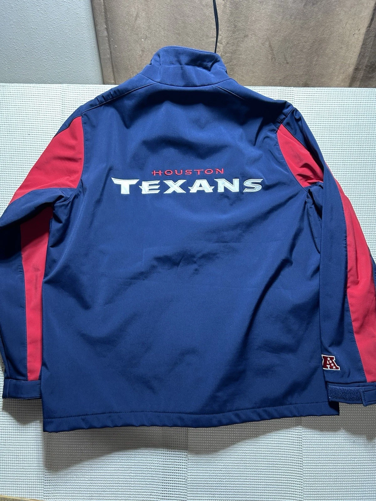 NFL Houston Texans Soft Shell Fleece Lined Jacket Mens Size XL Back Hit