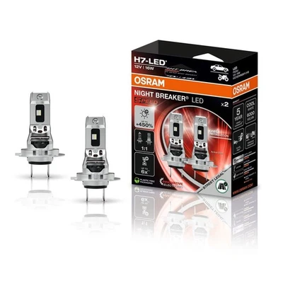 H7 Osram LED Speed 450% Nightbreaker, Neu mit Zulassung, 6000K Set, 2 Stück