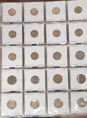 HUGE HONG KONG COIN COLLECTION LOT - 153 Coins - Multiple Denominations & Decade