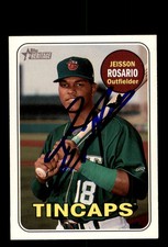 Signed Baseball Card Auto Jeisson Rosario 2018 Topps Heritage Minor League #37