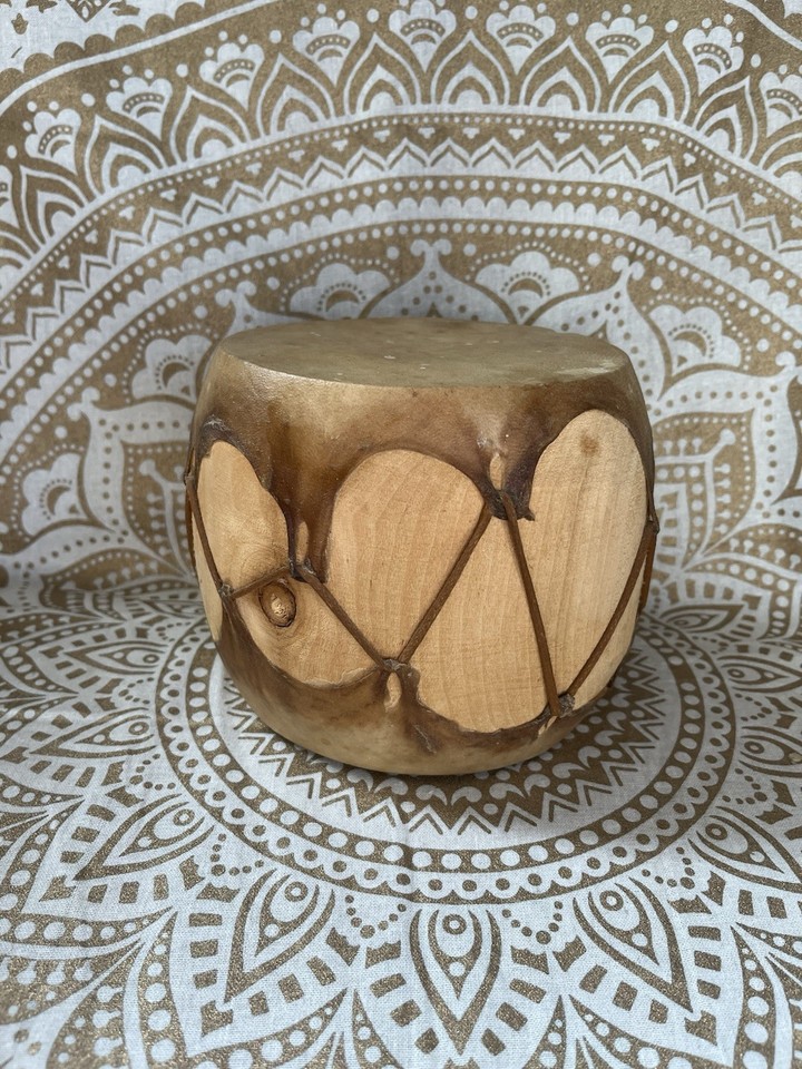 Native American Drum Skinned On Both Ends , Nice Addition To Collection ...