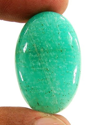44.90 Ct Natural Green Amazonite Loose Gemstone Cabochon Wire Wrap Stone - 1791