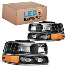 Headlight Assembly Compatible with 99-02 Chevy Silverado 1500 2500/01-02