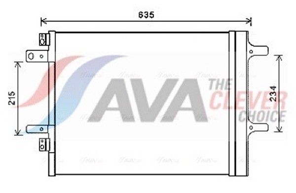 Kondensator Klimaanlage ** Clever FIT ** AVA Clever Choice CNA5308D Aluminium-image