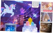 Carousel Kids Projector Night Light, 12 Music+23 Films, Rechargeable 1800mah 