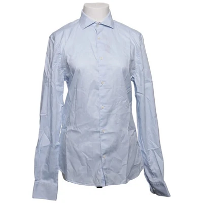J.Lindeberg, chemise, taille : 38, bleu, coton, unicolore, homme #hXa - Photo 1/4
