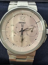 SEIKO LUKIA Quartz Women's Watch Pink Dial Date Function