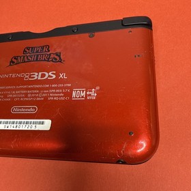 Nintendo 3DS XL Limited Edition Red Super Smash Bros Console (With Charger)
