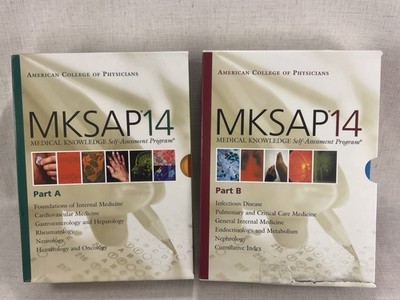 MKSAP14 Medical knowledge Self Assessment Program Part A & B (11 Paperbacks) Box