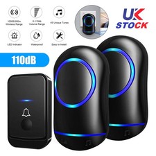 Wireless Doorbell Waterproof Door Bell Kit Home House Ring Bell Loud Long Range