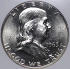 1963 D FRANKLIN HALF DOLLAR NGC MS 64 *COIN OF THE DAY* WHITE SATIN LUSTER GOOD