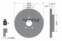 2X Textar Bremsscheibe 92187303 FüR Chevrolet Opel Saab