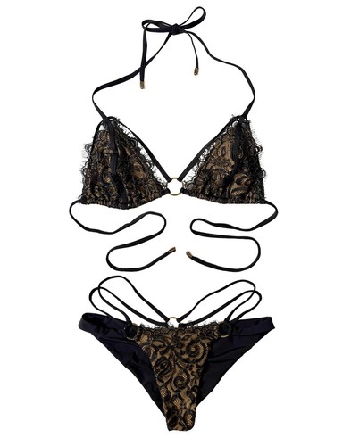 Beach Bunny XL Gun Powder And Lace Bikini Top $130 NWT - Picture 5 of 5