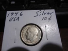USA - 1946 -  10 Cent Dime American Coin - 90% Silver