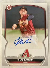 2023 Bowman Paper Prospect Auto Chad Patrick #PPA-CP Auto Brewers