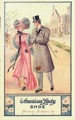1910 American Lady Shoe Footwear Fashions Catalog Hamilton Brown Shoes - E8F