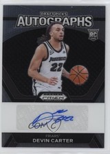 2024-25 Panini Prizm Draft Picks Devin Carter #DPA-DVC Auto 10yl