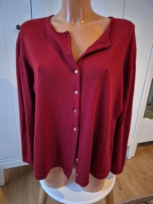 Cardigan Damen, Weinrot, Gr. L, Wollmischung - Bild 1 von 4