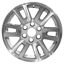 18x8.5 6 Double Spoke Used Aluminum Wheel Machined And Painted Silver 560-03657 18x8.5 6 Double Spoke Used Aluminum Wheel Machined And Painted Silver 560-03657