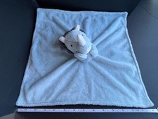Carter  s Baby BLUE DINOSAUR Dino Rhino Lovey Security Blanket Stripes