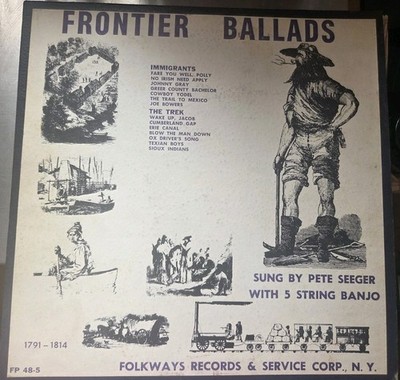 1954 Frontier Ballads Pete Seeger 14 Folk Songs Vinyl 10''