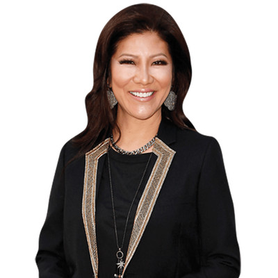 Julie Chen Moonves (schwarzes Outfit) Half Body Buddy Cutout