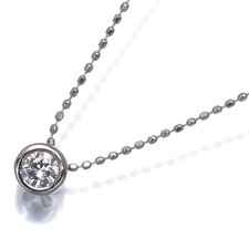 Diamond 0.15ct Solitaire Necklace 18K 750 White Gold