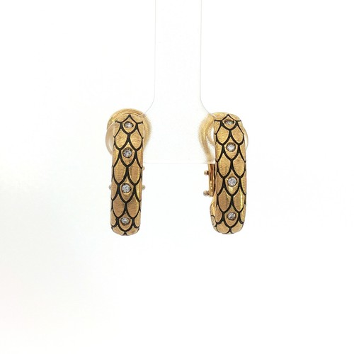 Roberto Coin Diamond, 18K Yellow Gold Earrings