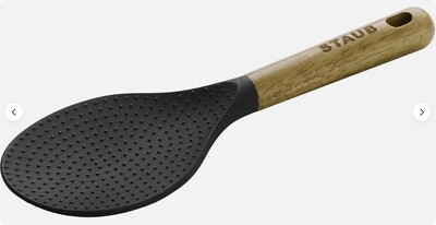 Staub Rice Spoon, Cooking Utensil, Black Silicone BPA Free NEW