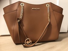 Michael Kors Jet Set Saffiano Shoulder Tote Bag, Large - Brown