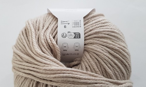 100 g (!) Rico Design Essentials Mega Wool Chunky Beige 115 m Schurwolle Wolle - Bild 3 von 4