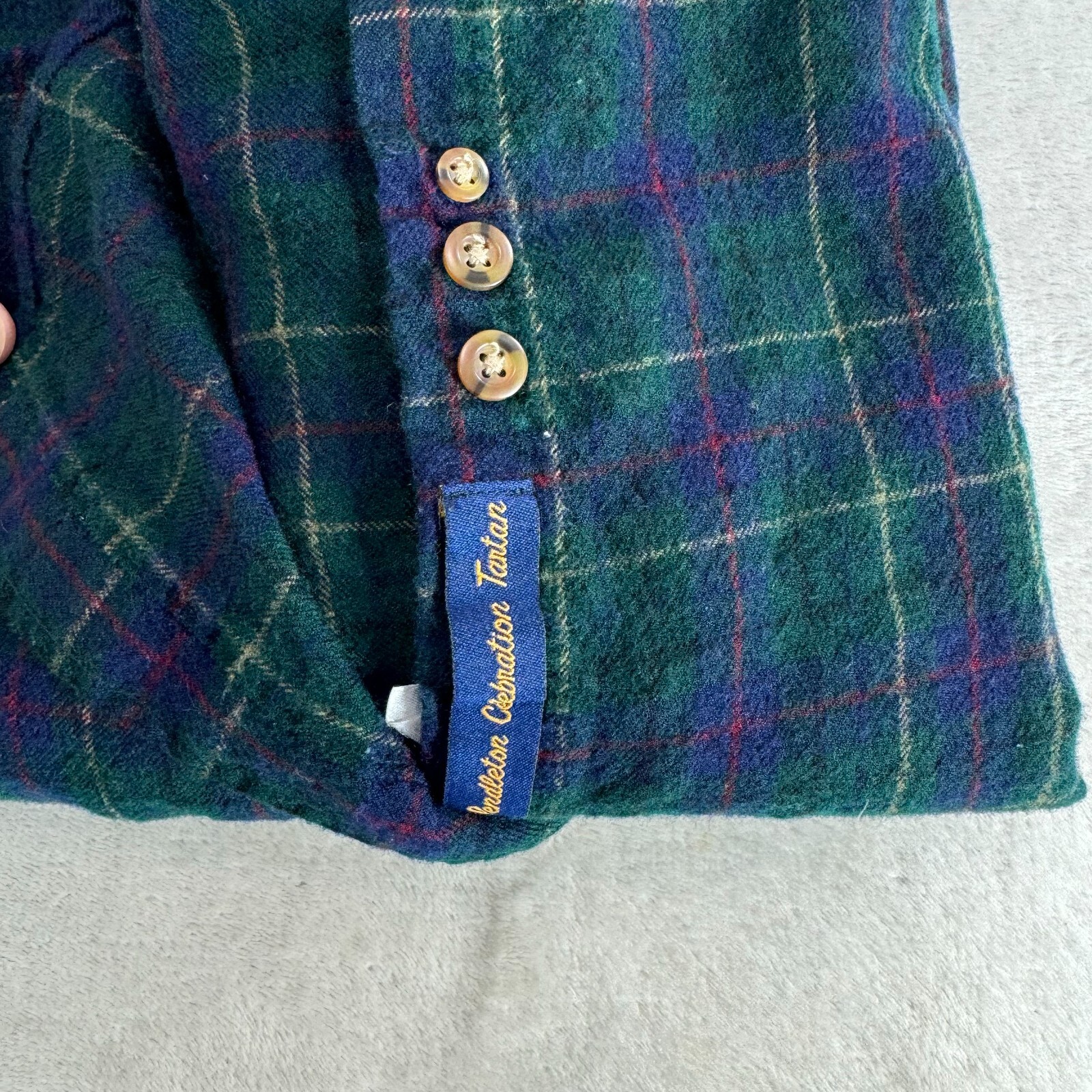 Pendleton Green Plaid Wool Button Down Shirt Men … - image 4