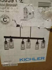 Kichler 43059 Olde Bronze Braelyn 6-Light 34" Linear Chandelier