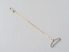 Pack of two rolled gold trace link safety chains for brooch