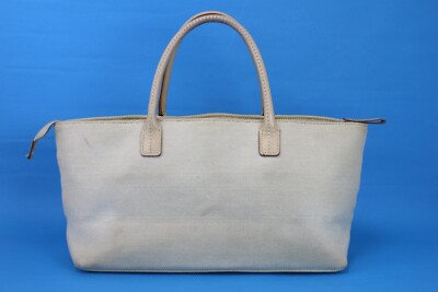 BURBERRY　LONDON バッグ ライトブルー BURBERRY London Blue Label Beige Canvas & Leather Tote Hand Bag
