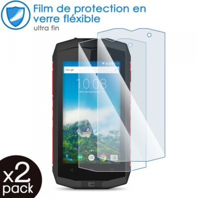 Glass Flexible Hardness 9H for Smartphone Crosscall TREKKER-M1 Core (Pack x2)