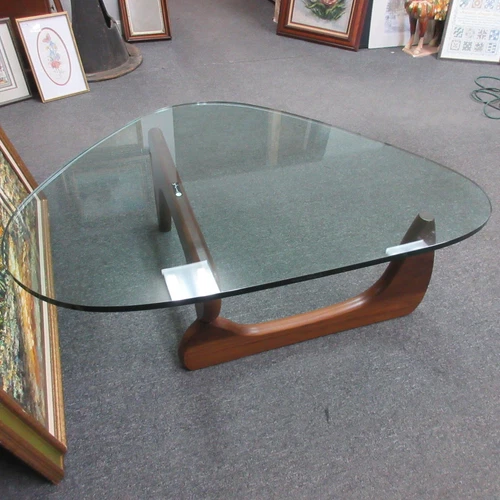 Hermon Miller Noguchi Coffee Table for Herman Miller Walnut & Glass