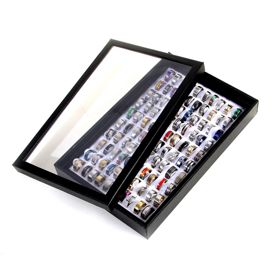 100stk. Großhandel Herren Damen Edelstahl Ringe Mode Schmuck 0.8 In Band Ring - Bild 2 von 4