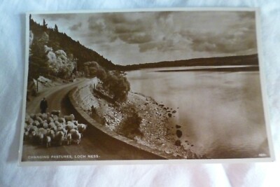 J165 Wechselnde Weiden LOCH NESS Hirte & Schafe Postkarte 1939
