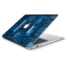 Skin Decal Wrap for Macbook Air 13 Inch 13" - circuit2 blue