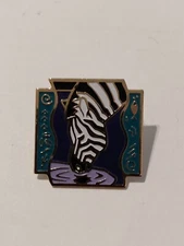 Zebra Multicolor Wild Animal Lapel Tack Pin 1992 Shopko