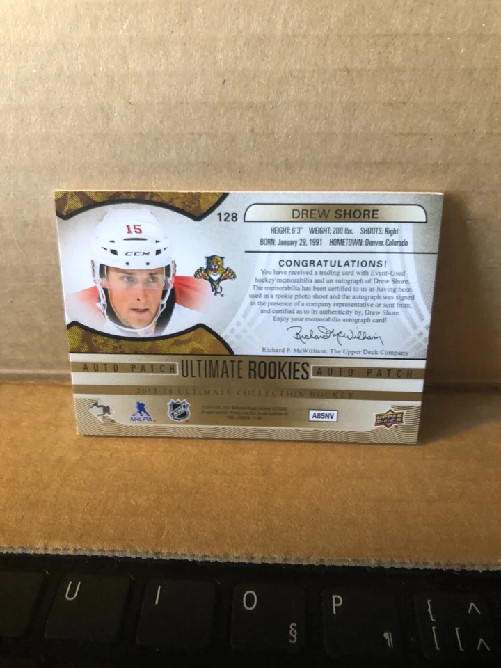 2013-14 Ultimate Collection Rookie Patch Autographs #128 Drew Shore 8/25 - Image 2 of 2