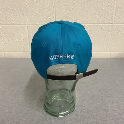 2016 Supreme 3M Reflective S Logo 6 Panel Blue Hat Leather Strap