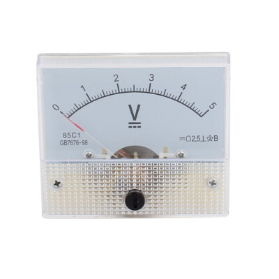 Klasse 2,5 AC / DC 0-5 V Feinabstimmung Zifferblatt Analog Voltage Voltmeter 